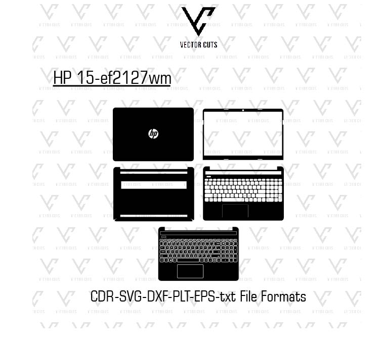 HP 15-ef2127wm Laptop Skin Template