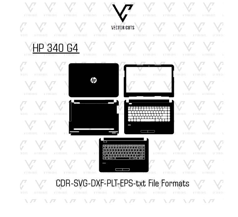 HP 340 G4 Laptop Skin Template