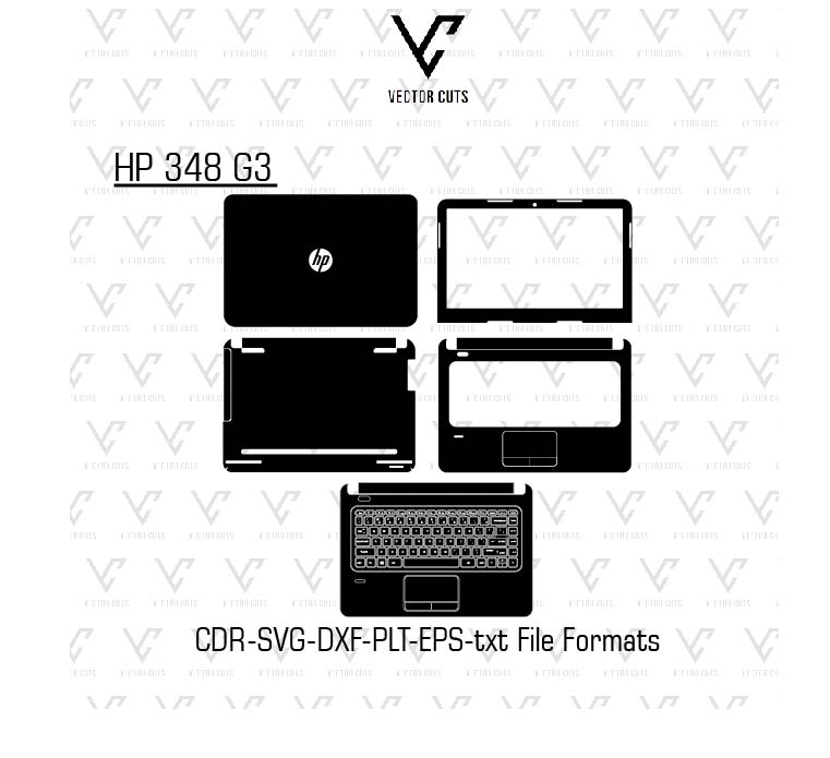 HP 348 G3 Laptop Skin Template