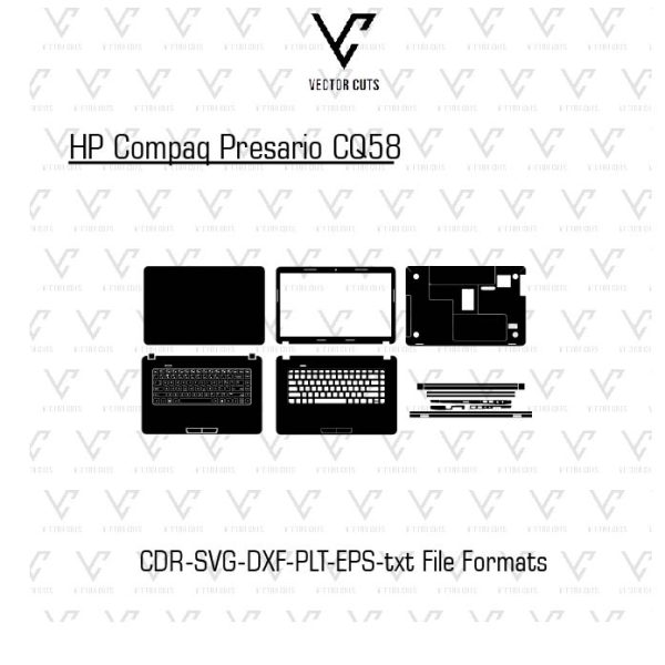 HP Compaq Presario CQ58 Laptop Skin Template