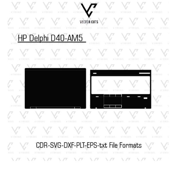 HP Delphi D40-AM5 Laptop Skin Template
