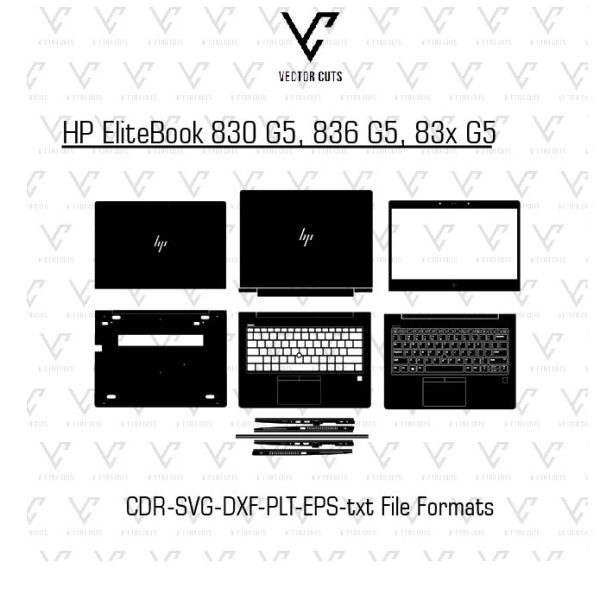 HP EliteBook 830 G5, 836 G5, 83x G5 Laptop Skin Template