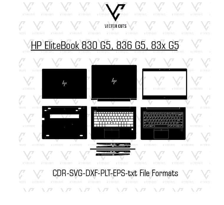 HP EliteBook 830 G5, 836 G5, 83x G5 Laptop Skin Template