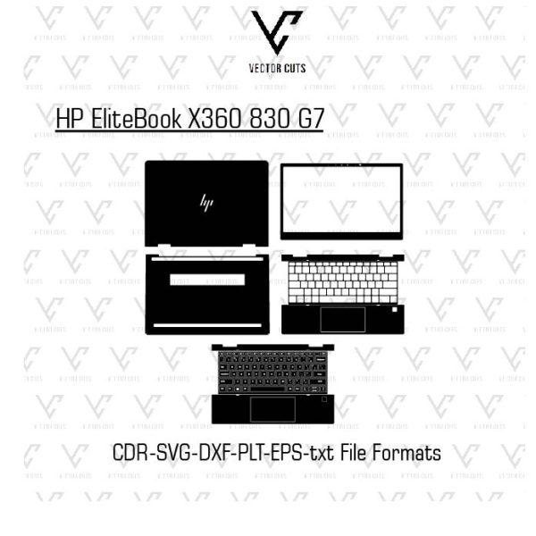 HP EliteBook X360 830 G7 Laptop Skin Template