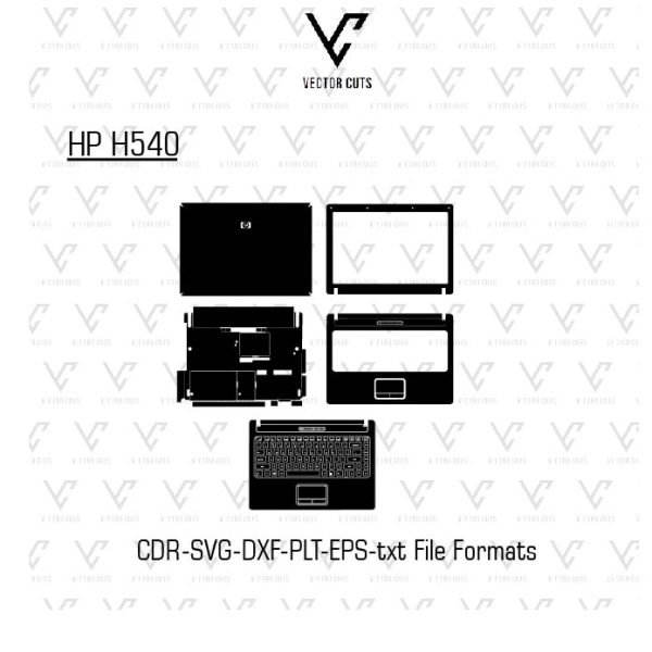 HP H540 Laptop Skin Template