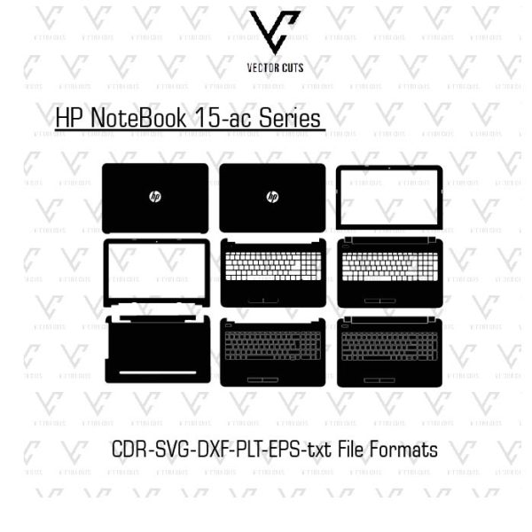 HP NoteBook 15-ac Series Laptop Skin Template