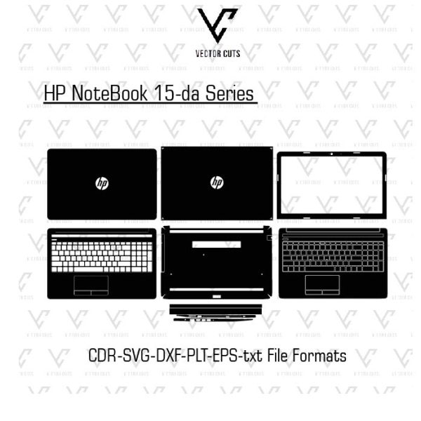 HP NoteBook 15-da Series Laptop Skin Template