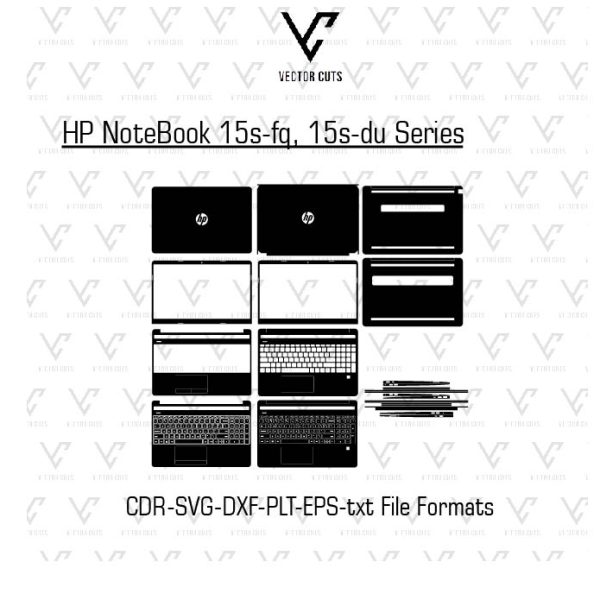 HP NoteBook 15s-fq, 15s-du Series Laptop Skin Template