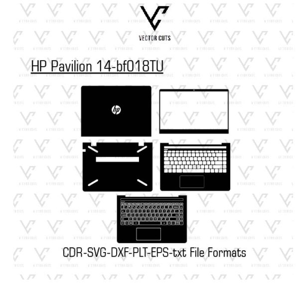 HP Pavilion 14-bf018TU Laptop Skin Template