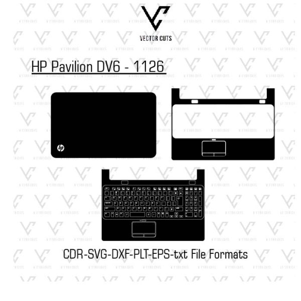 HP Pavilion DV6 - 1126 Laptop Skin Template