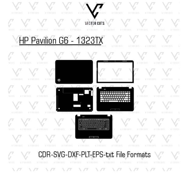 HP Pavilion G6 - 1323TX Laptop Skin Template