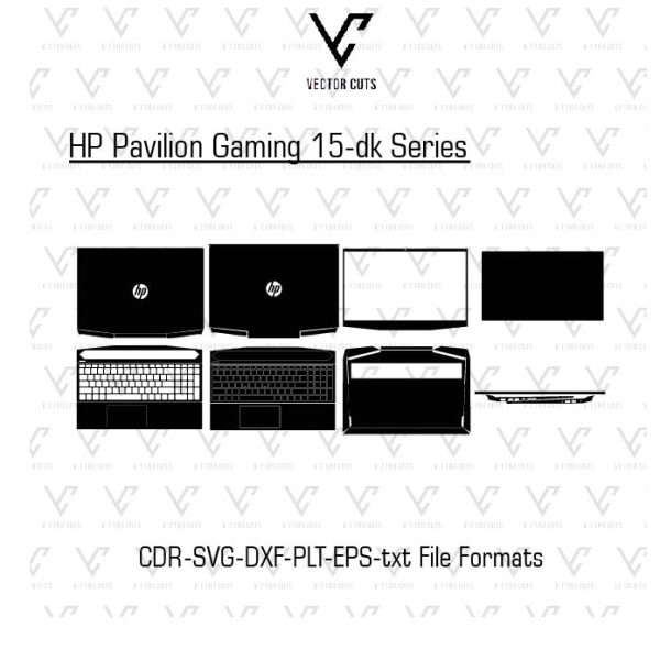 HP Pavilion Gaming 15-dk Series Laptop Skin Template