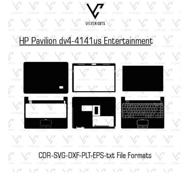 HP Pavilion dv4-4141us Entertainment Laptop Skin Template