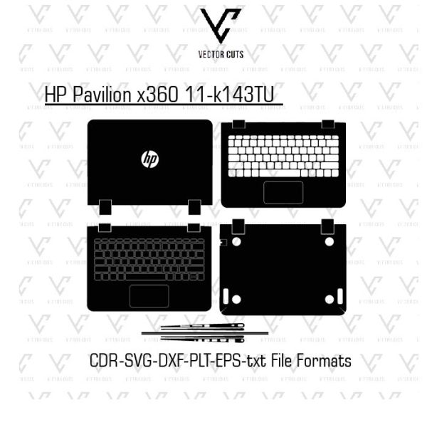 HP Pavilion x360 11-k143TU Laptop Skin Template