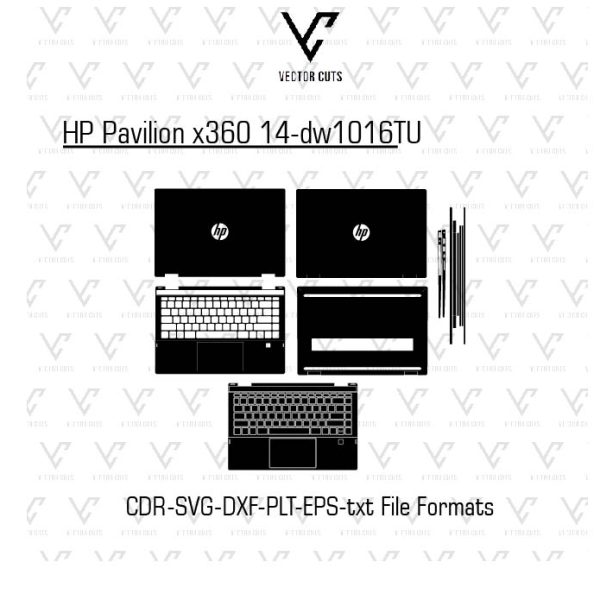 HP Pavilion x360 14-dw1016TU Laptop Skin Template