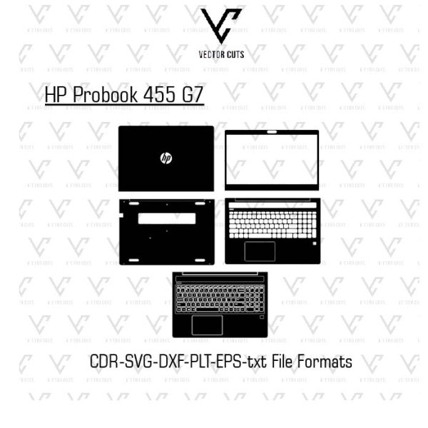 HP Probook 455 G7 Laptop Skin Template