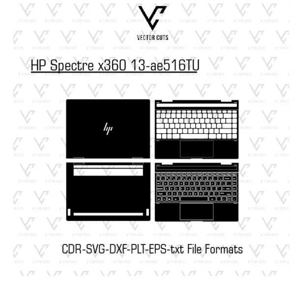 HP Specter x360 13-ae516TU Laptop Skin Template