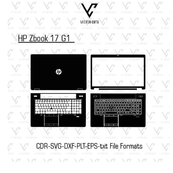 HP Zbook 17 G1 Laptop Skin Template