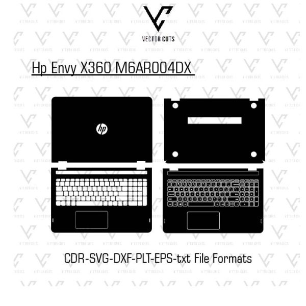 Hp Envy X360 M6AR004DX Laptop Skin Template