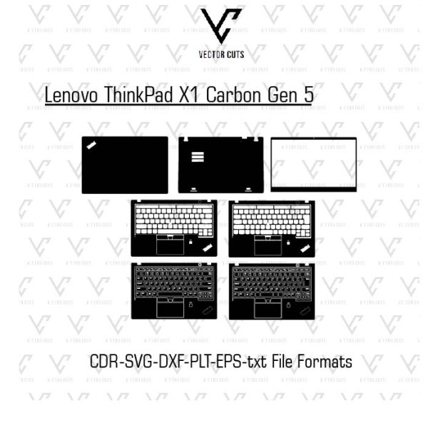 Lenovo ThinkPad X1 Carbon Gen 5 Laptop Skin Template