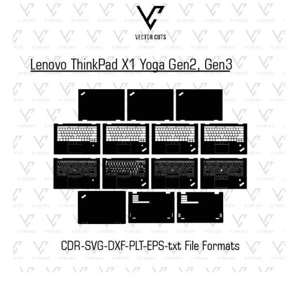Lenovo ThinkPad X1 Yoga Gen2, Gen3 Laptop Skin Template