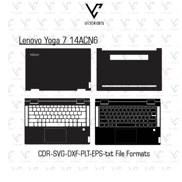 Lenovo Yoga 7 14ACN6 Laptop Skin Template