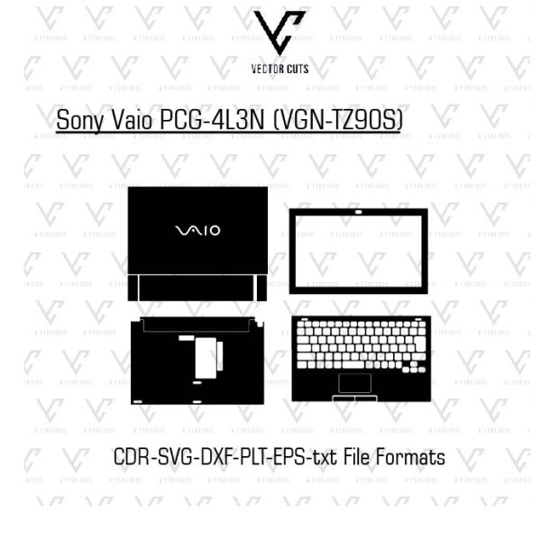 Sony Vaio PCG-4L3N (VGN-TZ90S) Laptop Skin Template