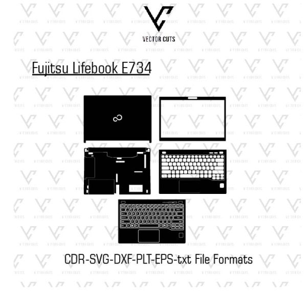 Fujitsu Lifebook E734 Laptop Skin Template