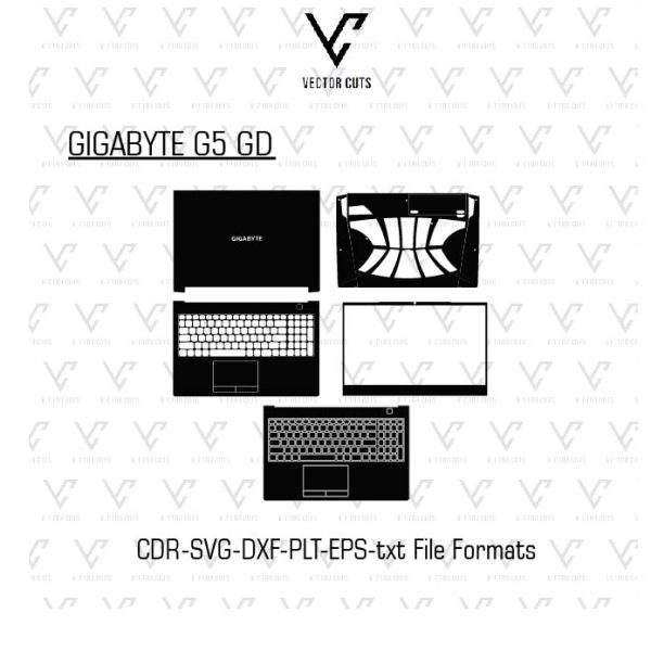 GIGABYTE G5 GD Laptop Skin Template