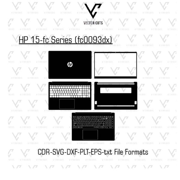 HP 15-fc Series (fc0093dx) Laptop Skin Template