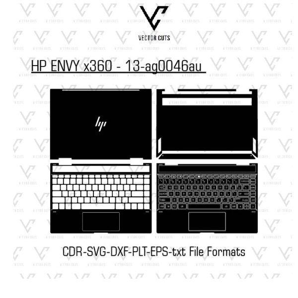 HP ENVY x360 - 13-ag0046au Laptop Skin Template
