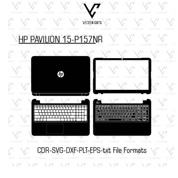 HP PAVILION 15-P157NR Laptop Skin Template