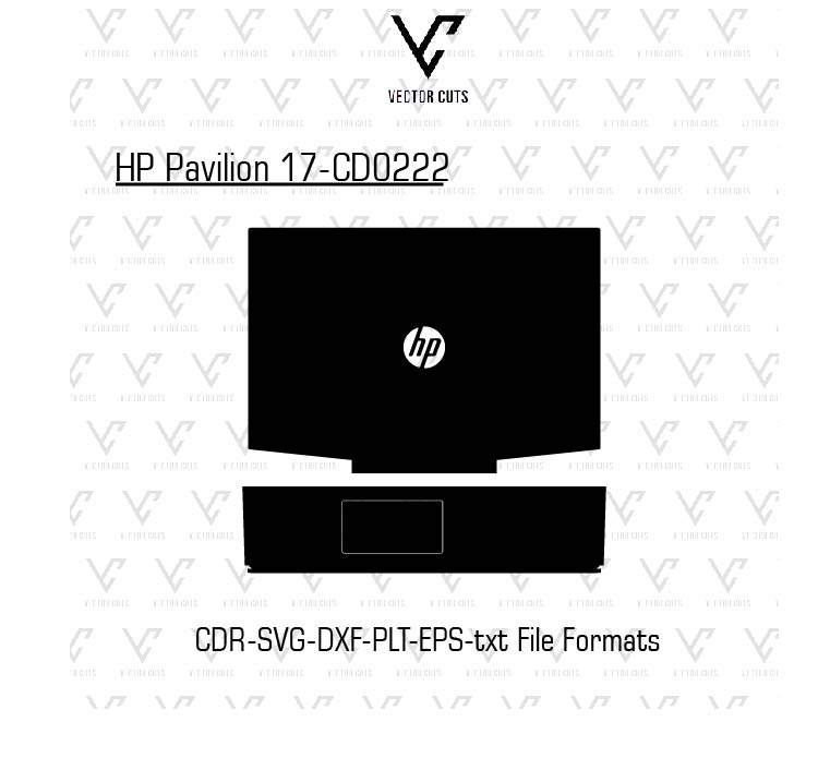 HP Pavilion 17-CD0222 Laptop Skin Template