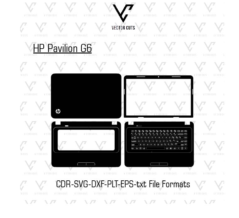 HP Pavilion G6 Laptop Skin Template