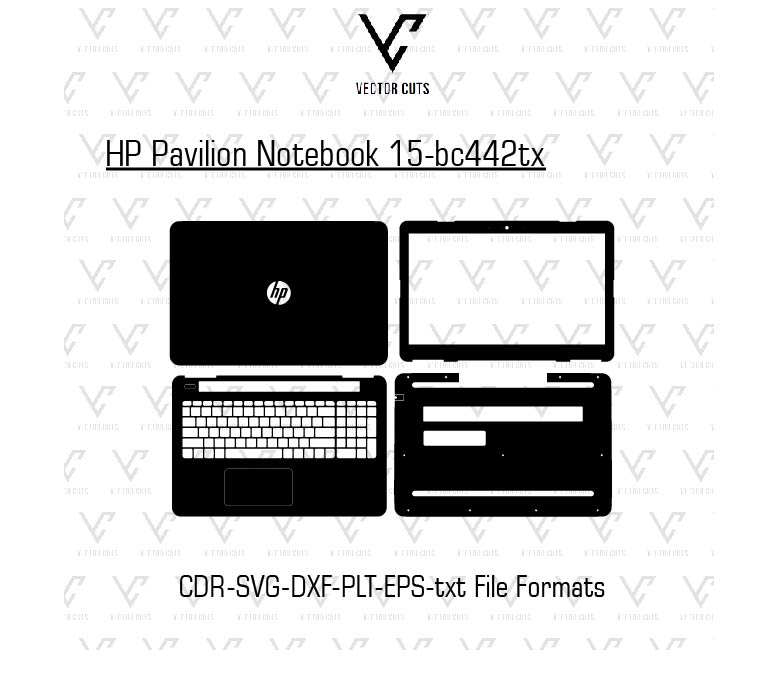 HP Pavilion Notebook 15-bc442tx Laptop Skin Template