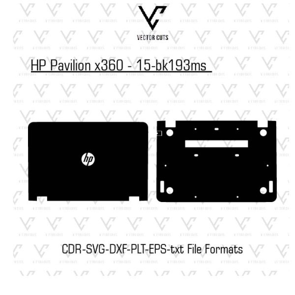HP Pavilion x360 - 15-bk193ms Laptop Skin Template