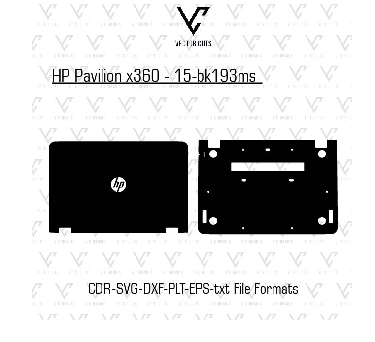 HP Pavilion x360 - 15-bk193ms Laptop Skin Template