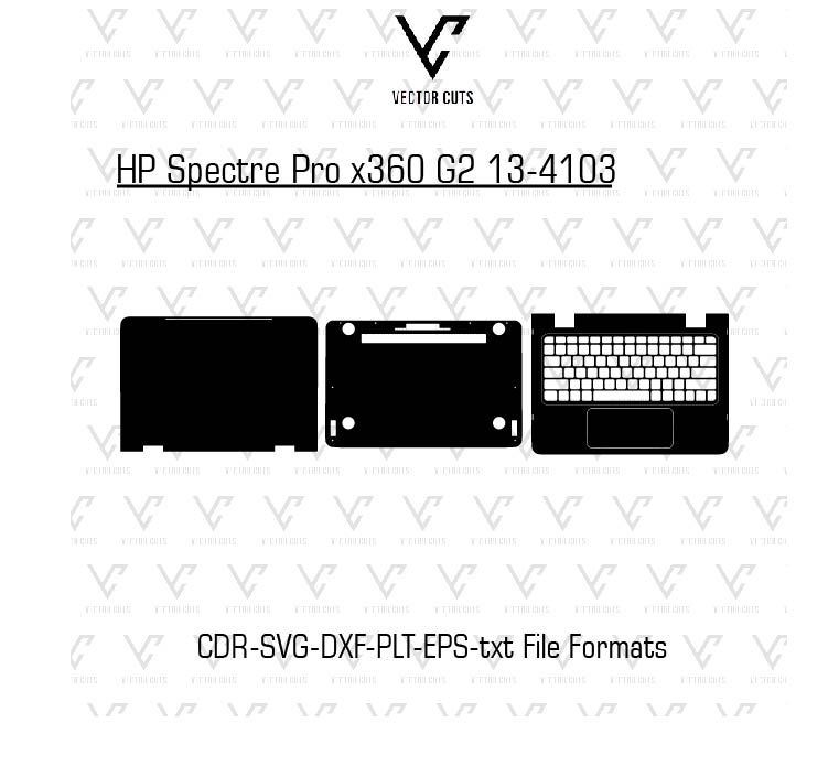 HP Spectre Pro x360 G2 13-4103 Laptop Skin Template