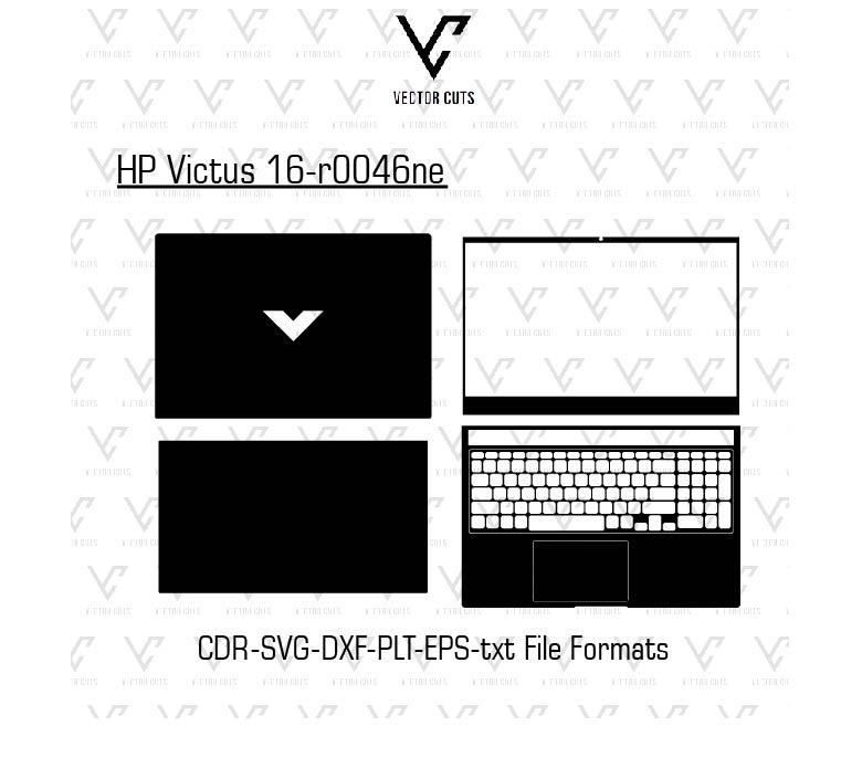 HP Victus 16-r0046ne Laptop Skin Template