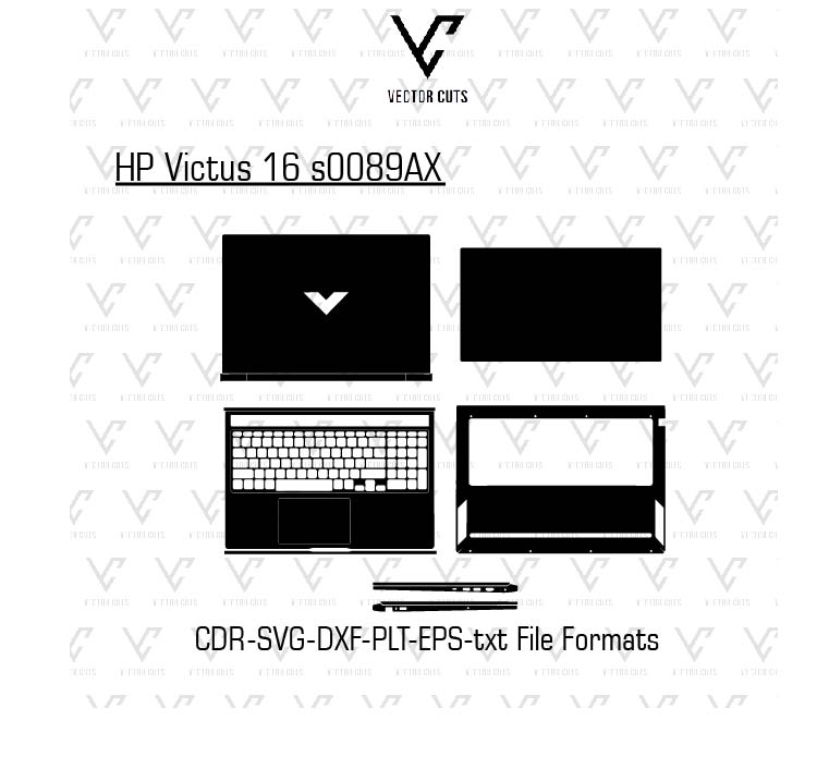 HP Victus 16 s0089AX Laptop Skin Template