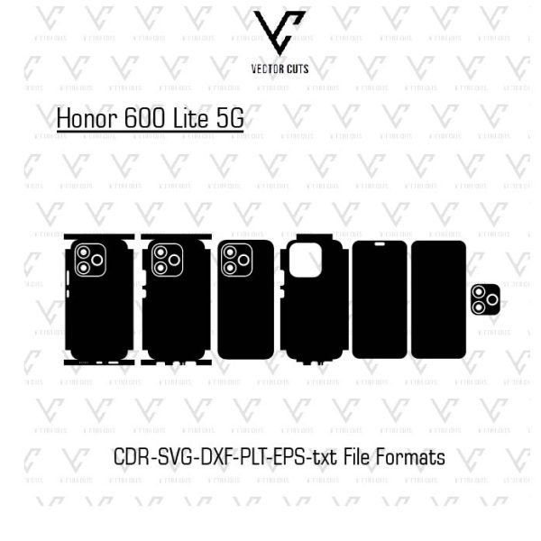 Honor 600 Lite 5G Mobile Skin Template