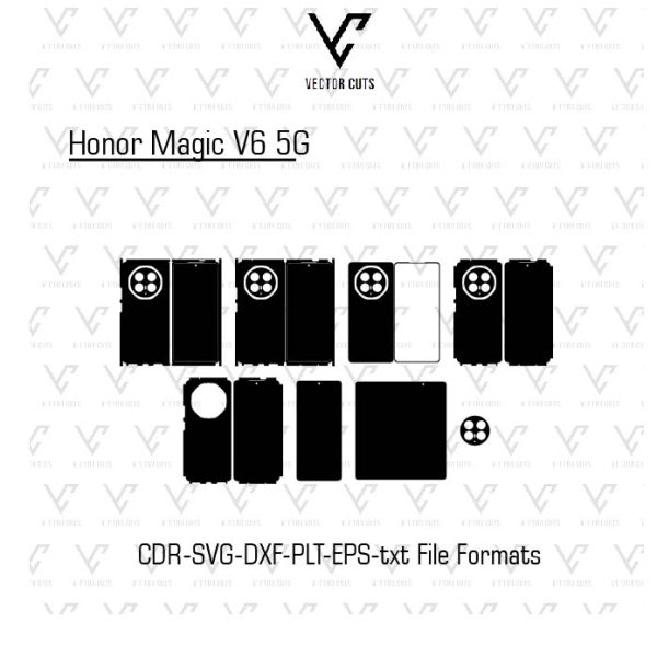 Honor Magic V6 5G Mobile Skin Template
