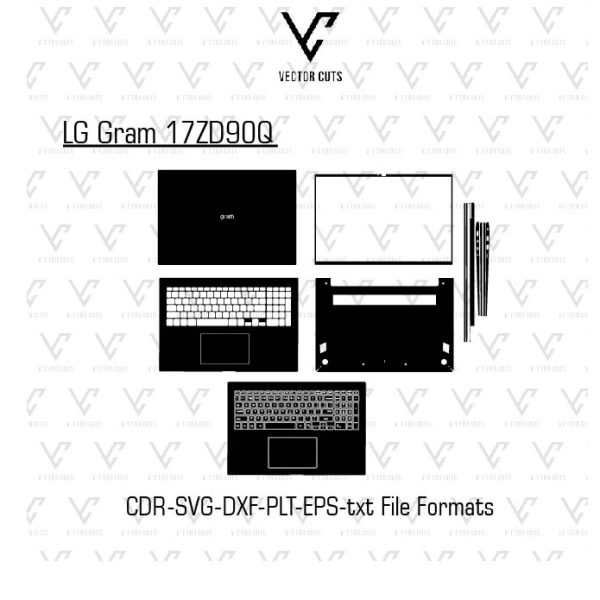 LG Gram 17ZD90Q Laptop Skin Template