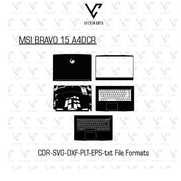MSI BRAVO 15 A4DCR Laptop Skin Template