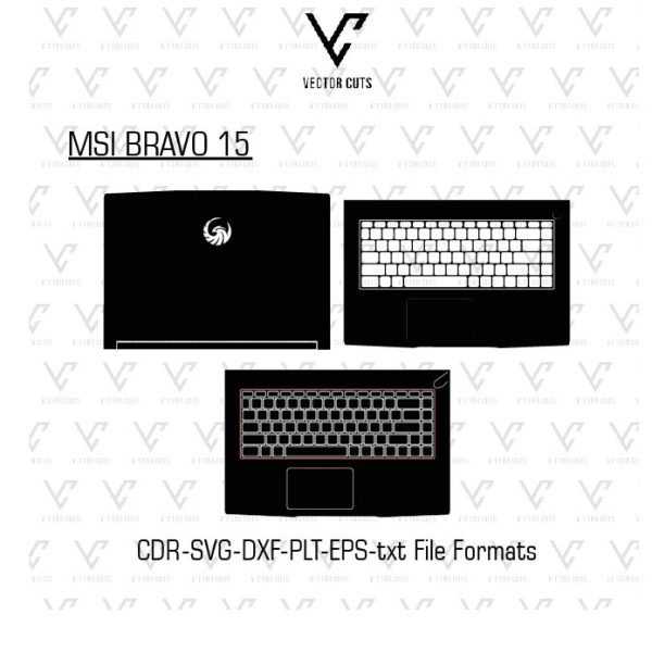 MSI BRAVO 15 Laptop Skin Template