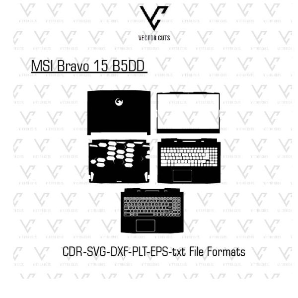 MSI Bravo 15 B5DD Laptop Skin Template