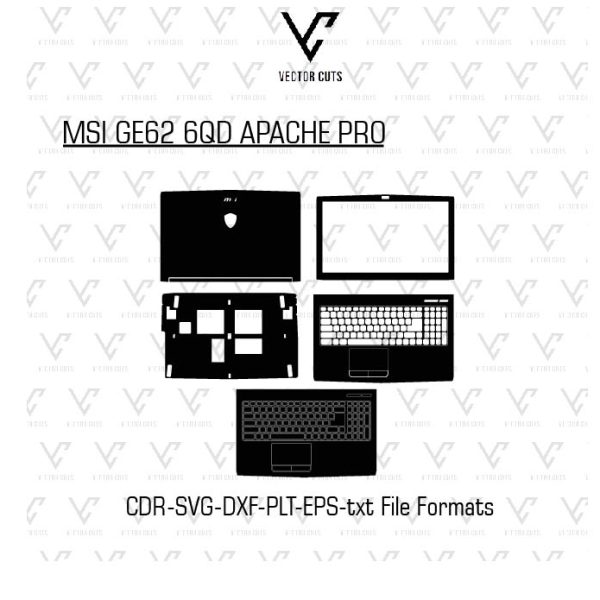 MSI GE62 6QD APACHE PRO Laptop Skin Template
