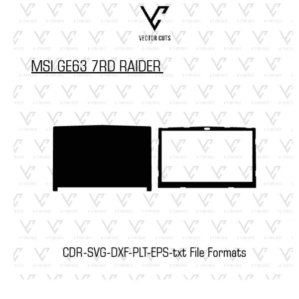 MSI GE63 7RD RAIDER Laptop Skin Template