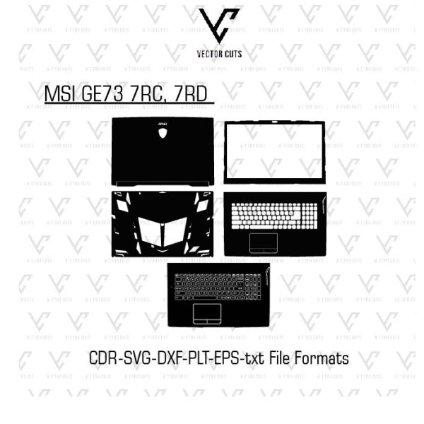 MSI GE73 7RC, 7RD Laptop Skin Template