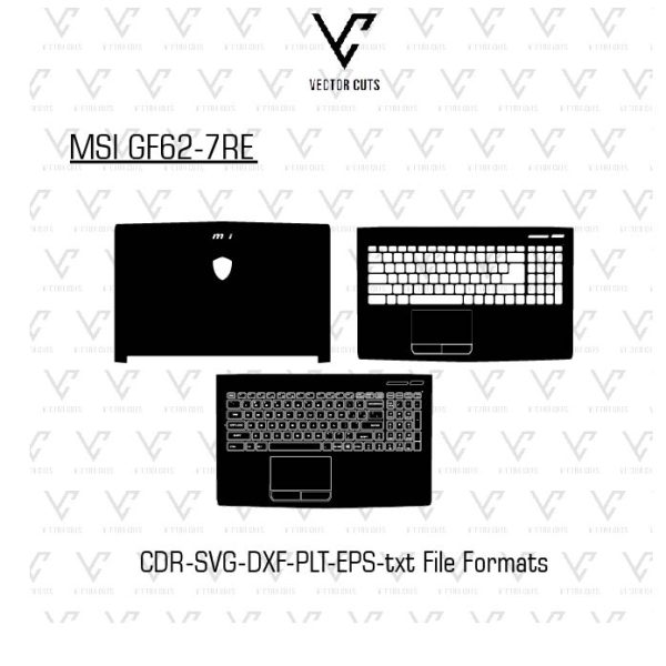 MSI GF62-7RE Laptop Skin Template
